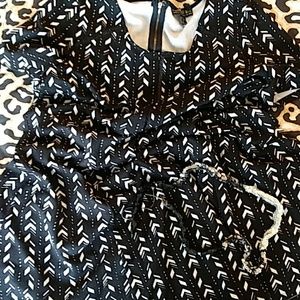 Forever 21 Black & White Peek a Boo Dress